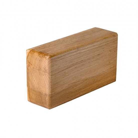 kostka do jogi drewniana dąb