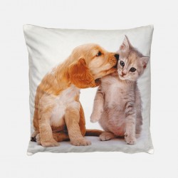 Poduszka dekoracyjna 40x40 cm Pies i kot